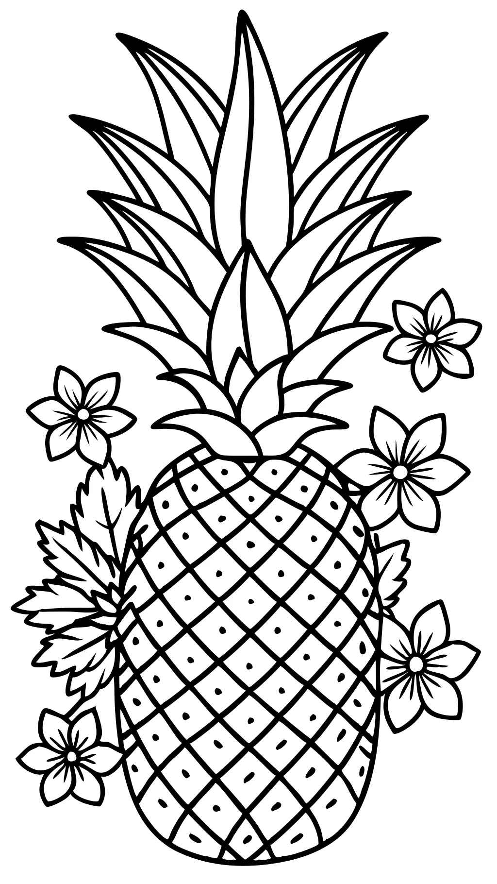 coloring pages pineapple